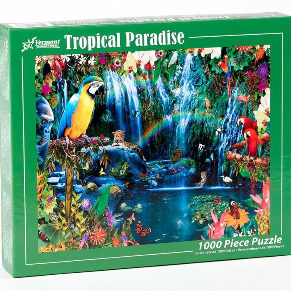 3/$55❤️TROPICAL PARADISE Alixandra Mullins Vermont Christmas Company puzzle